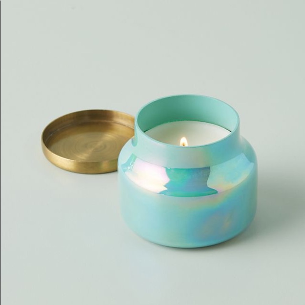 ✨CAPRIBLUEMINICOASTALSEASTONE GLASSJARCANDLE✨ - Picture 1 of 3
